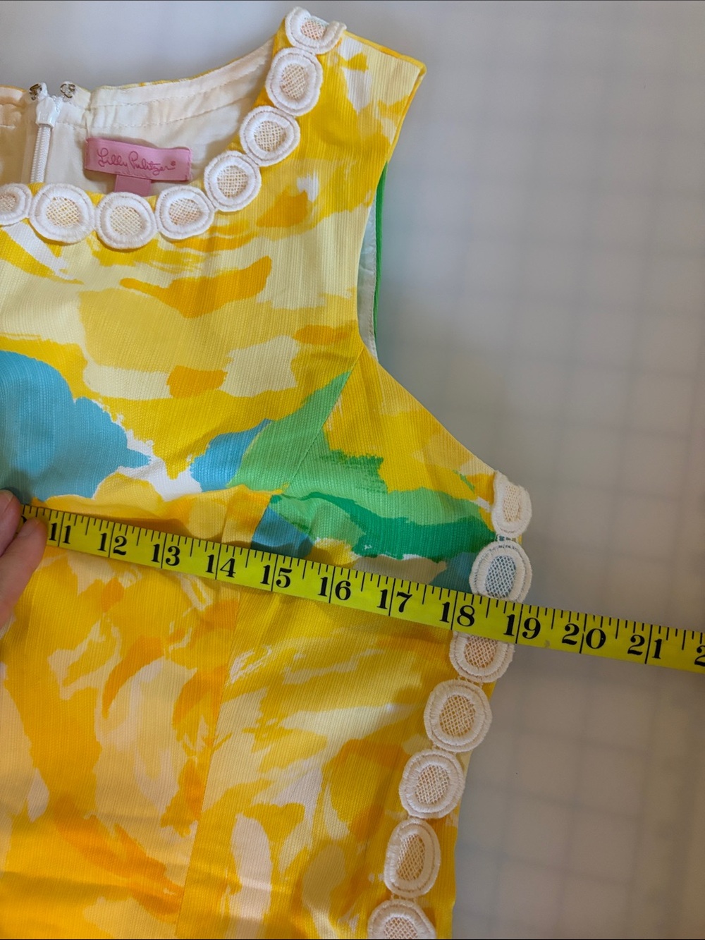 Lilly Pulitzer Yellow, Green & Blue Floral Shift Dress - Picture 2 of 3